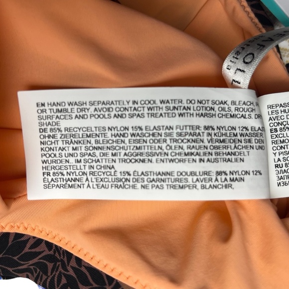 NWT $148 Size 4 US Seafolly Boheme Plunge Twist Front Maillot One Piece Swimsuit - Picture 6 of 8